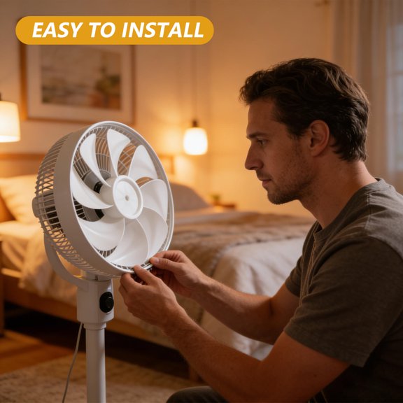 FOMIYES Universal Plastic Fan Leaf Replacement White Quiet Operation for Standing Fan Accessories