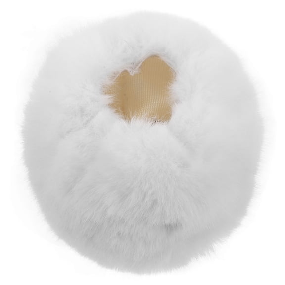 FOMIYES Universal White Furry Microphone Windscreen Cover with Removable and Washable Design for Clear Audio
