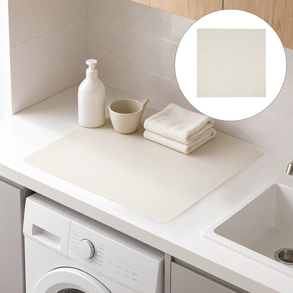 FOMIYES Universal Washing Machine Top Mat White Diatomite Scratch Guard Vibration