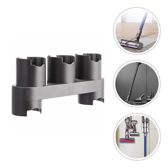 FOMIYES Vacuum Cleaner Storage Bracket Vacuum Cleaner Brush Stand Dark Grey 1Pack 6.6*3.3*3in