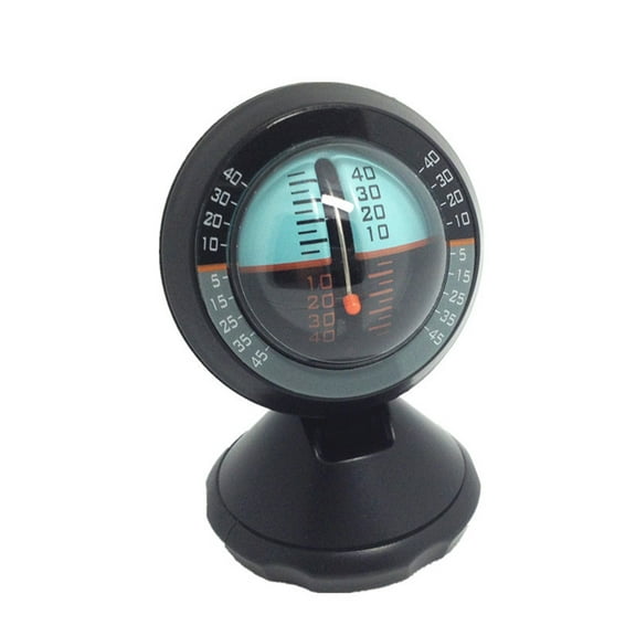 FOMIYES Vehicle Inclinometer Level Indicator Easy to Read Dial Adjustable Slope Gauge Black