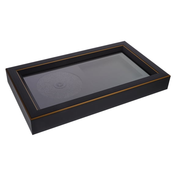FOMIYES Versatile Black Cd Display Case Frame for Wall Or Table Showing Signed Cds