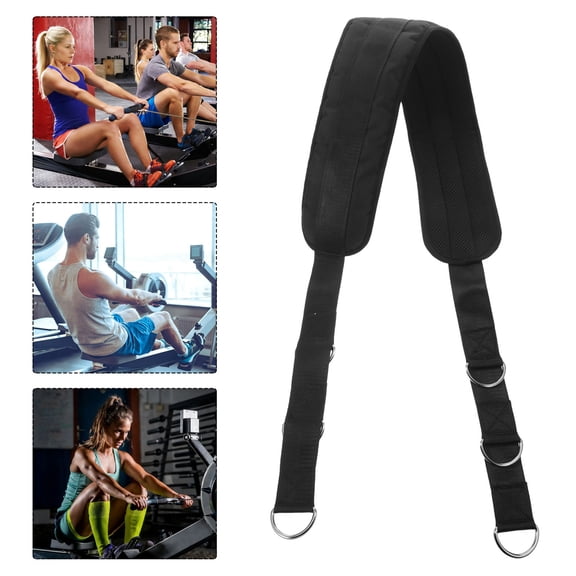 FOMIYES Black Hip Thrust Belt for Home Gym Workouts, Rowing, Leg Press, and Versatile Strength Training Accessory