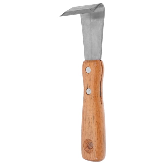 FOMIYES Metal Debarking Tool with Ergonomic Wooden Handle for Tree Bark Peeling