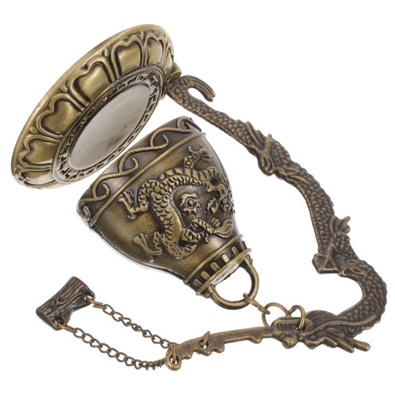 FOMIYES Vintage Golden Dragon Bell Decor Clear Sound Alloy Tabletop Ornament for Home
