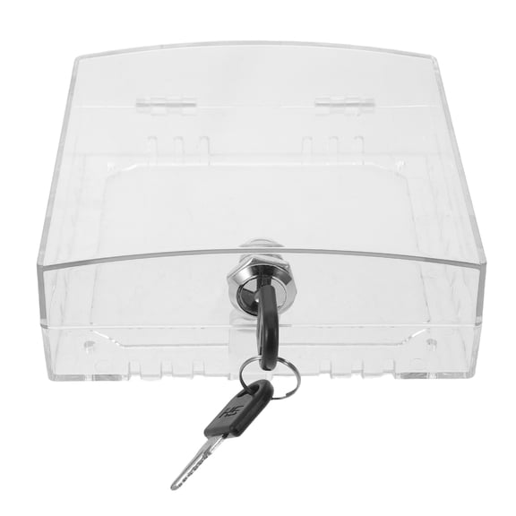FOMIYES Transparent Lockable Thermostat Box with Key for Wall Mount Air Conditioner Thermostat