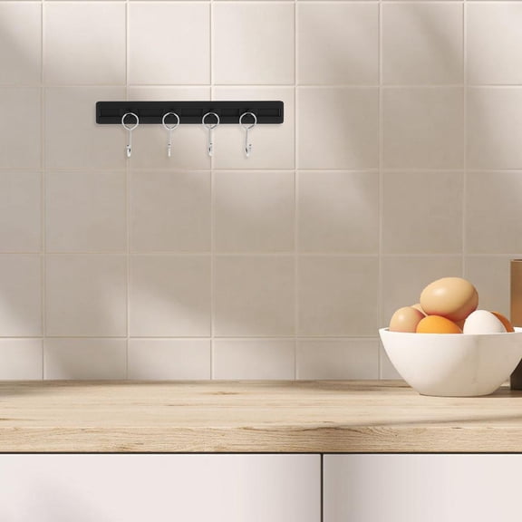 FOMIYES Wall Mounted Kitchen Pan Holder Hanging Rack with Strong Loadbearing Feature