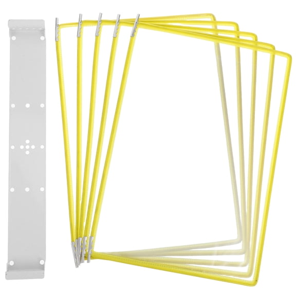 FOMIYES Clear Yellow Wall File Organizer with Flip Page Design for Office Document Storage