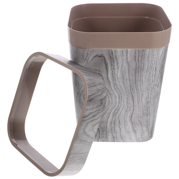 FOMIYES Waste Paper Bin Grey Plastic Sanitation for Kitchens 1Pcs