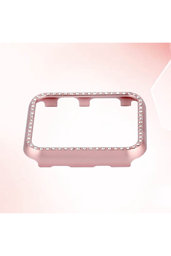 Watch Protective Case Aluminum Alloy with Golden Rhinestone Bumper for Series 3 2 1