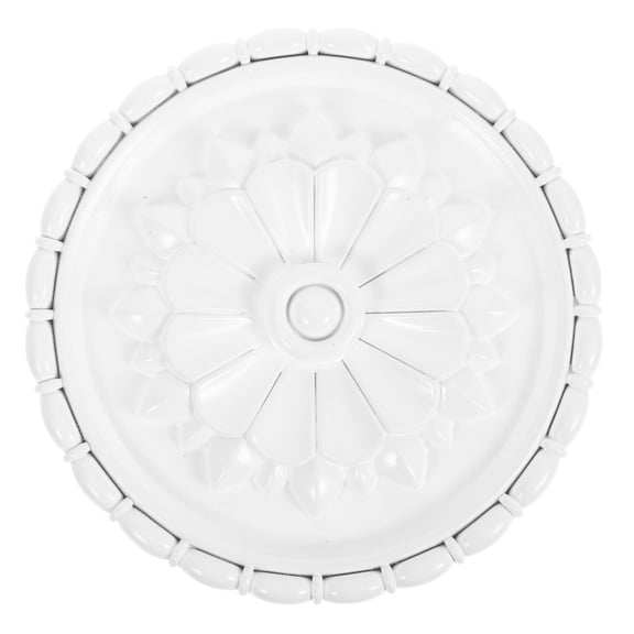 FOMIYES White Embossed Ceiling Medallion Ring for Pendant and Ceiling Fan Light Covers