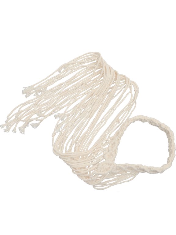 Wedding Headband for Bride Macrame Hairband Lightweight Beige Bridal Hairpiece