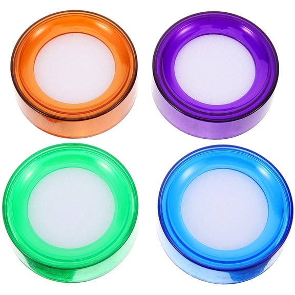 FOMIYES Wet Sponge for Fingers Finger Wet Sponge Assorted Color for Cash Management 4pcs