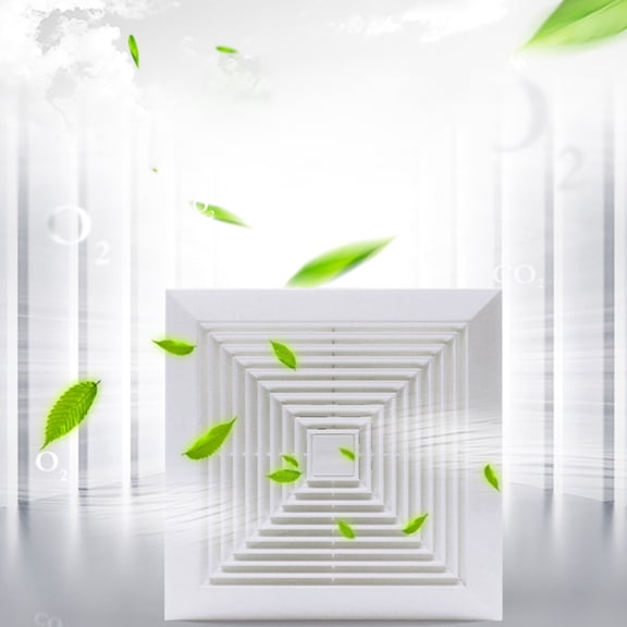 FOMIYES White Bathroom Vent Fan with Quiet Operation and Robust Airflow for Kitchen and General Ventilation