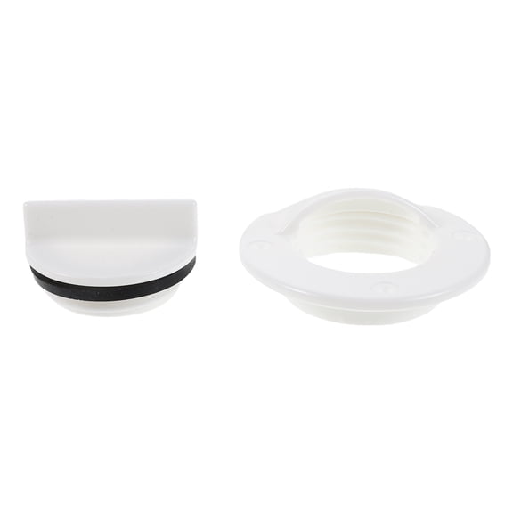 FOMIYES White Boat Transom Drain Plug Corrosion Resistant Nylon Leakproof Deck Scupper Valve