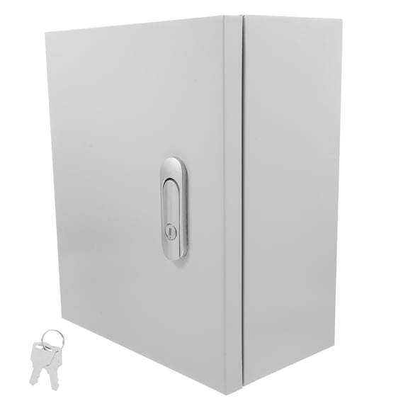 FOMIYES White Electrical Junction Box Outdoor Metal Enclosure with Versatile Installation and Safety Locks
