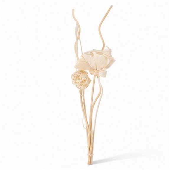 FOMIYES White Flower Shaped Rattan Reed Diffuser Sticks for Home Decor