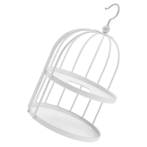 FOMIYES White Iron Birdcage Wax Warmer Stove with Handsfree Design for Sealing Wedding Invitations