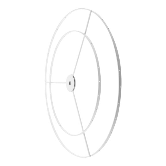 FOMIYES White Iron Lampshade Frame Ring Part for DIY Table Lamps and Hanging