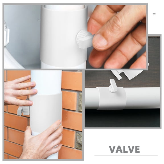 FOMIYES White PVC Duct Damper Valve Manual Regulating Valve for Air Conditioning