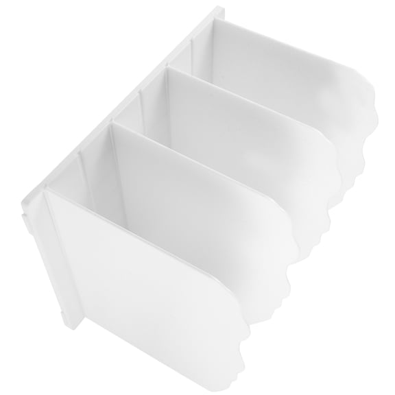 FOMIYES White Plastic Storage Organizer with Adjustable Dividers for Bags, Books, and Multi-Purpose Home or Office Storage Solution