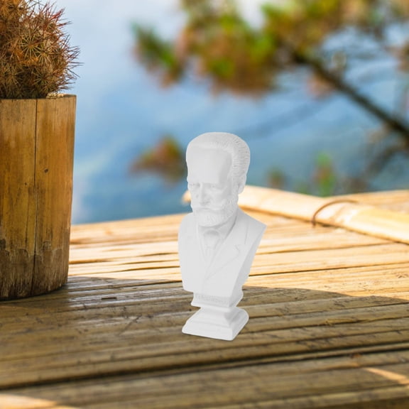 FOMIYES Resin White Musician Bust Sculpture European Style Home Decor 1pc