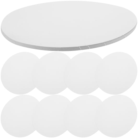 FOMIYES White Round DIY Painting Cardboard for Acrylic Oil Paints and Mixed Media Art