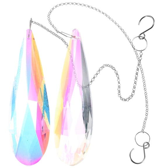 FOMIYES Window Crystal Pendant 2Pcs Crystal Sun Catcher with Crystal for Indoor Window 12.20X3.50X2.20CM