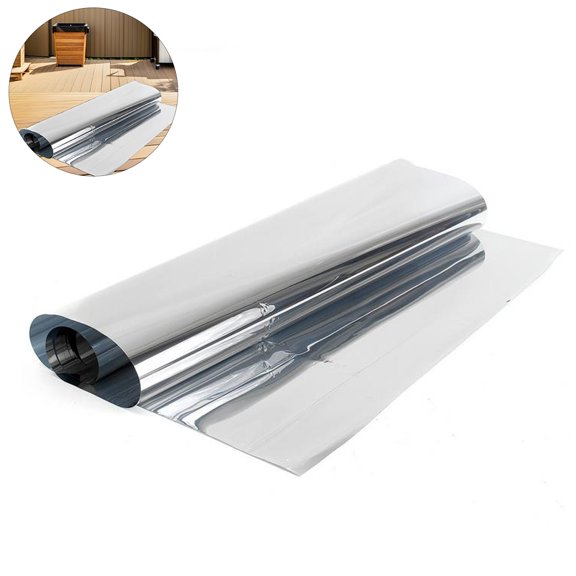 FOMIYES Window Privacy Film Plated Silver Static Adhesive Home Protection Waterproof Uv-Proof Glass Film
