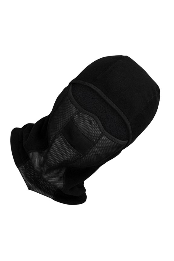 Windproof Winter Balaclava Face Mask Black Soft Fleece for Outdoor Sports and Mountain Climbing