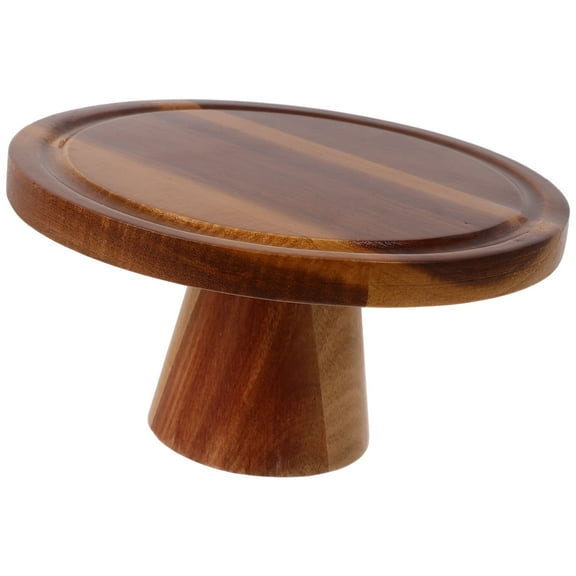 FOMIYES Wood Cake Stand for Display Light Brown Stable and Easy to Clean Perfect for Desserts 9.84 inches