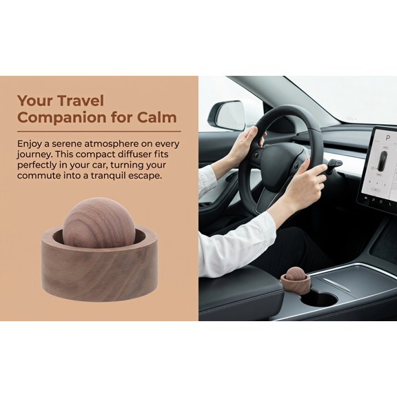 FOMIYES Wooden Aromatherapy Diffuser Box Coffee Air Freshener For General Users Home Use 1Pack