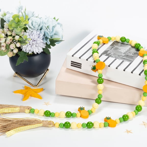 FOMIYES Wall Hanging Adornment Wooden Beads 1Pack 45.20X0.63X0.63in