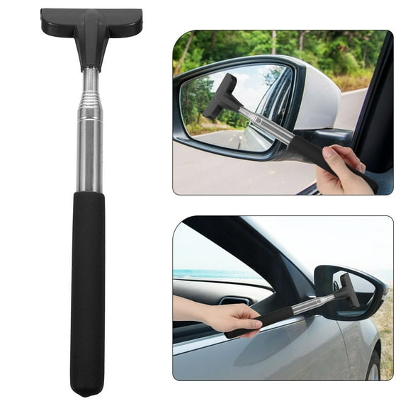 FOMIYES Worgeous 1 Set Car Rearview Mirror Wiper Telescopic Window Squeegee for Multifunctional Window Cleaning