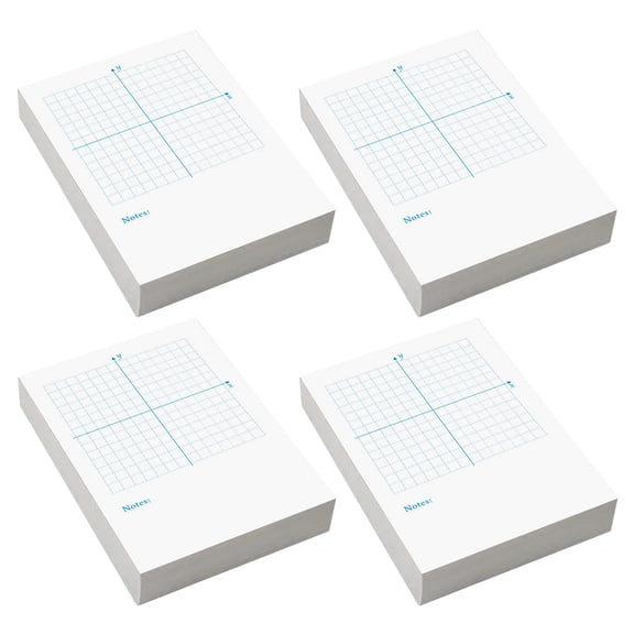 FOMIYES X Y Coordinate Graph Paper Notepad for Math Exercises with Dual Use Blank and Grid Pages