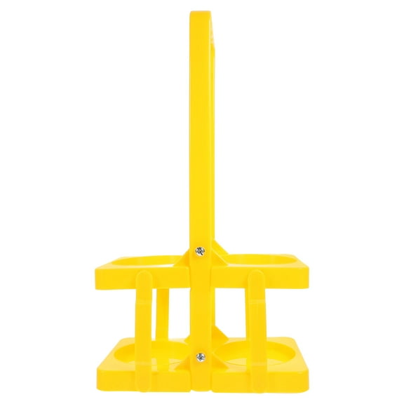 FOMIYES Yellow Folding Beer Basket Plastic Carrier for Easy Storage and Portable Use Holds Beer Bottles
