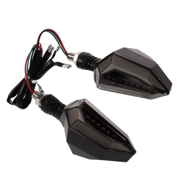 FOMIYES Yellow LED Motorcycle Turn Signal Light Assembly for Enhanced Visibility and Safety, Universal 12v, 2pcs