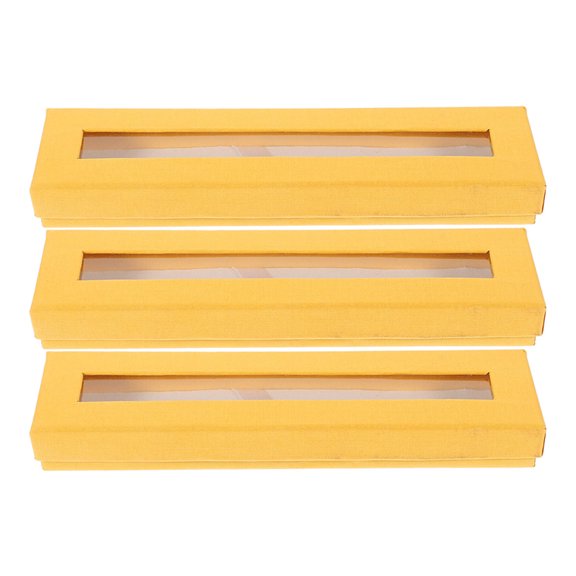 FOMIYES Yellow Pen Display Box for 3Pcs Stationery in Various Occasions