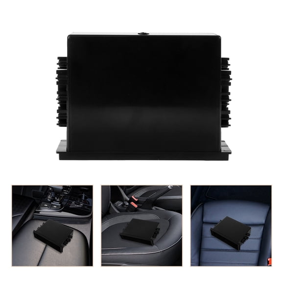 FOMIYES Car Dash Organizer - Black Plastic Storage Box for Audio and Small Items