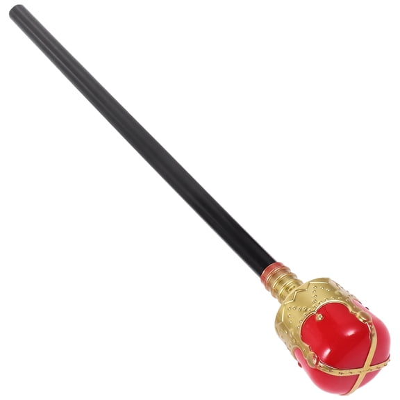 FOMIYES costume wand staff King Wand Prop Plastic Gold 1Pack Royal Style Accessory