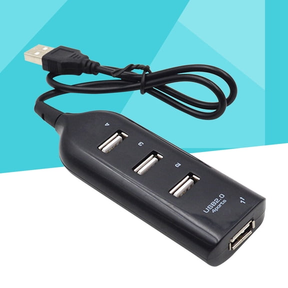 FOMIYES extended ports for laptop USB Hub Black Backward Compatibility with USB 1.0/1.1 1Pcs
