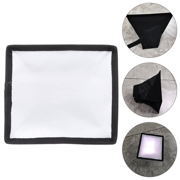 FOMIYES Foldable Soft Flash Diffuser for Photography with Anti Skid ps and Hook Loop Design Black