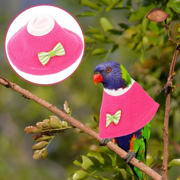 FOMIYES gentle elizabethan collar for birds in Wound Protection Polar Fleece 1Pack