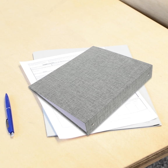FOMIYES sheet music storage A4 3 Ring Binder Fabric Grey Document Organization for Students 1Pcs