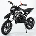 thumbnail image 1 of FONA 49cc 2-Stroke Dirt Bike for Kids 8-12, 25mph Mini Motorcycle with Dual Disc Brakes, Multi Terrain Tires, Suspension & Soft Seat Black, 1 of 7