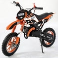 thumbnail image 1 of FONA 49cc Kids Dirt Bike 2-Stroke, 25MPH Mini Motorcycle for Ages 8–12, Dual Disc Brakes, Stable Suspension, Off-Road Tires, Soft Seat Orange, 1 of 7