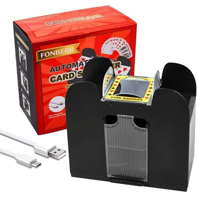 FONBEAR 6 Deck Automatic Card Shuffler USB/BatteryOperated Electric