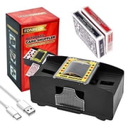 FONBEAR Automatic 2-Deck Electric Card Shuffler with Playing Cards