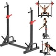 FONBEAR Squat Rack, Barbell Rack, Bench Press 550 LBS Max Load Adjustable Squat Rack Stand Multi