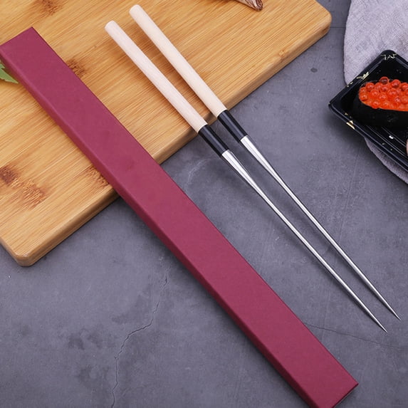 FONDOTIN 1 Pair Stainless Steel Chopsticks For Sushi And Sashimi 165Mm
